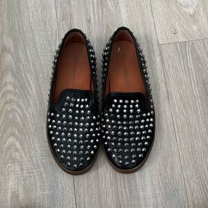 Rebecca Minkoff silver studded slip-on sneakers